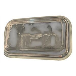 Vintage Arctic Butter Dish with Cow on Lid